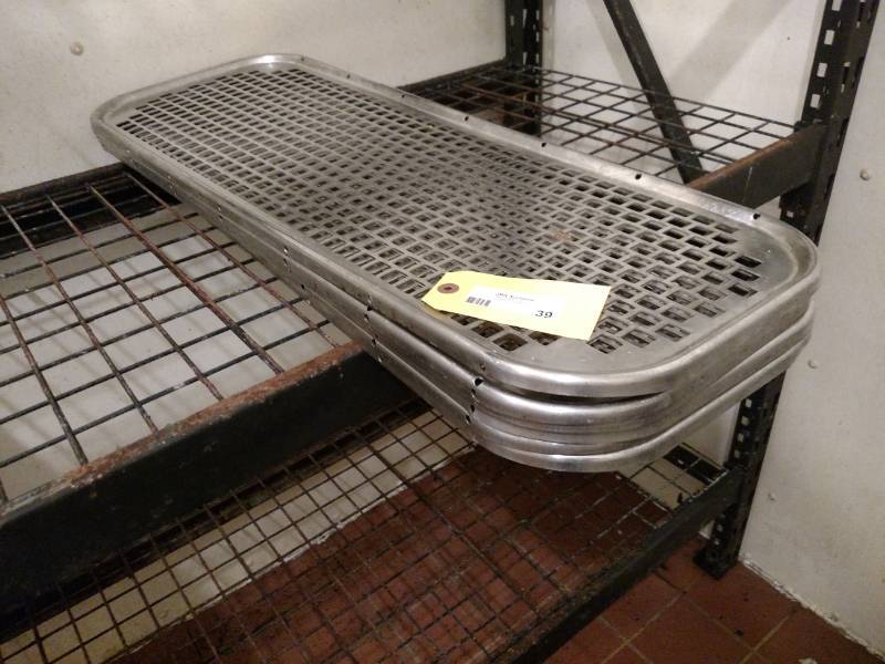 lot 39 image: (6) Stainless Steel Smoker Grates...