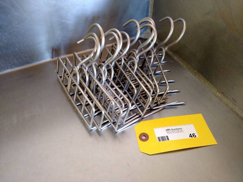 lot 46 image: (12) 6 Stainless Steel Smoker Hook...