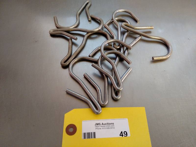 lot 49 image: (10) 4 Stainless Steel Smoker Hook...