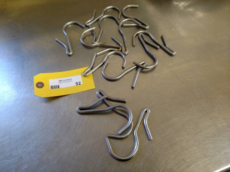 lot 52 image: (13) 4 Stainless Steel Smoker Hook...