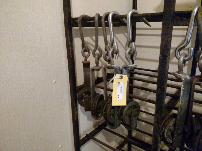 lot 57 image: (5) 6 Trolley Hooks...