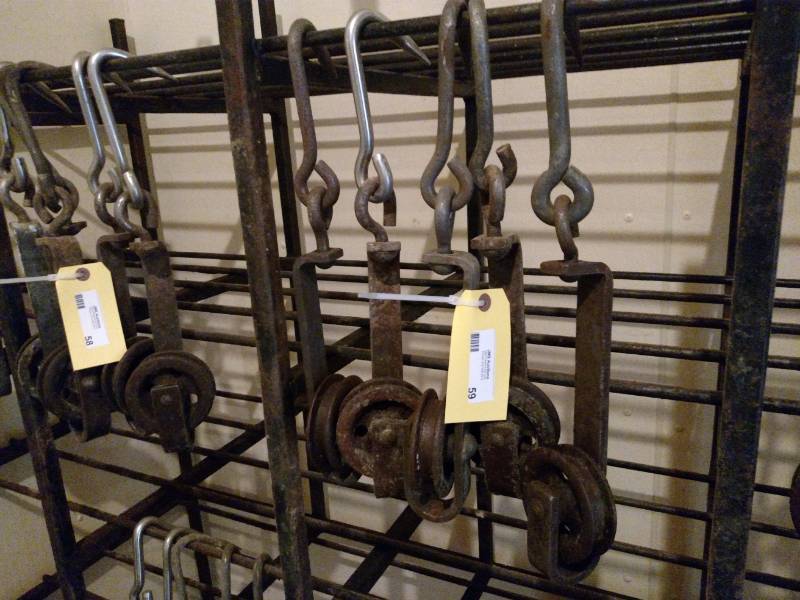 lot 59 image: (5) 6 Trolley Hooks...
