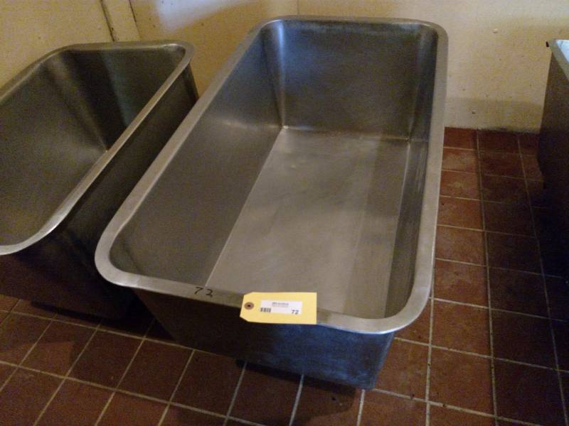 lot 72 image: Stainless Steel Tub, 42x22x15, Need...