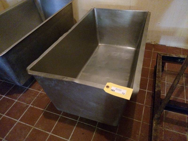 lot 73 image: Stainless Steel Tub, 42x21x16, Need...