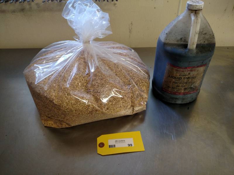 lot 99 image: Liquid Smoke & Wood Chips...