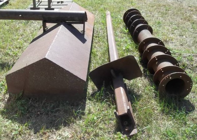 lot 30 image: MC-915 Mudcat Dredge cutter head auger (new), Implement Attachment, and Homemade Boom Arm