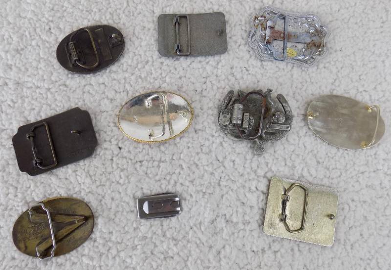 lot 8 image: (collection of 9) Belt Buckles