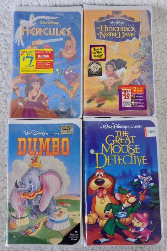 lot 9 image: (13 New in Wrapper) Mostly Disney VHS Tapes