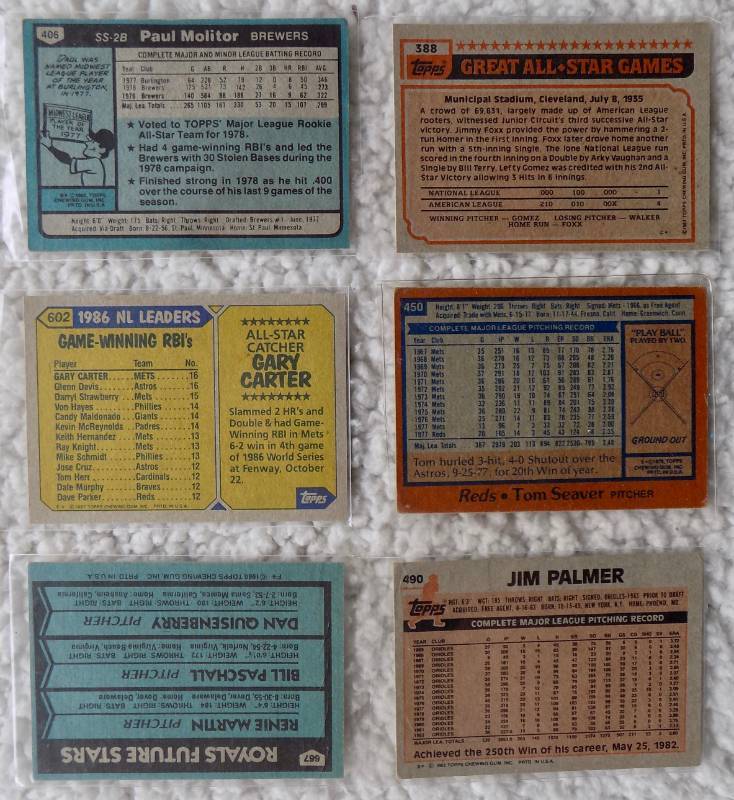 lot 29 image: (All Topps) Nice Collection of 18 different Baseball Cards - Rodger Clemens, George Brett, Dave Parker Etc..