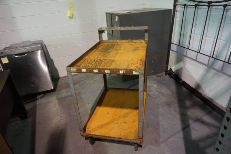 2 Level Wheeled Metal Shop Cart