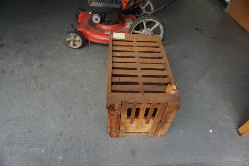 Vintage Wood Pet StorageTransport Crate