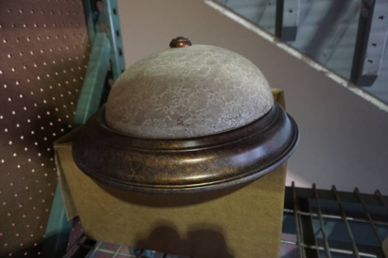 Ceiling Mount Light Fixture With Frosted Glass Shade