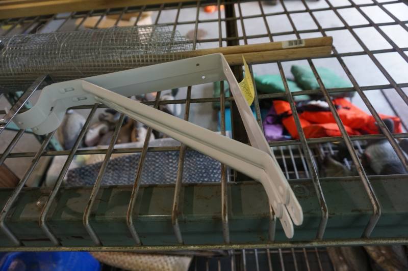 Lot of Shelving Brackets and Wall Mount Coat Hanger