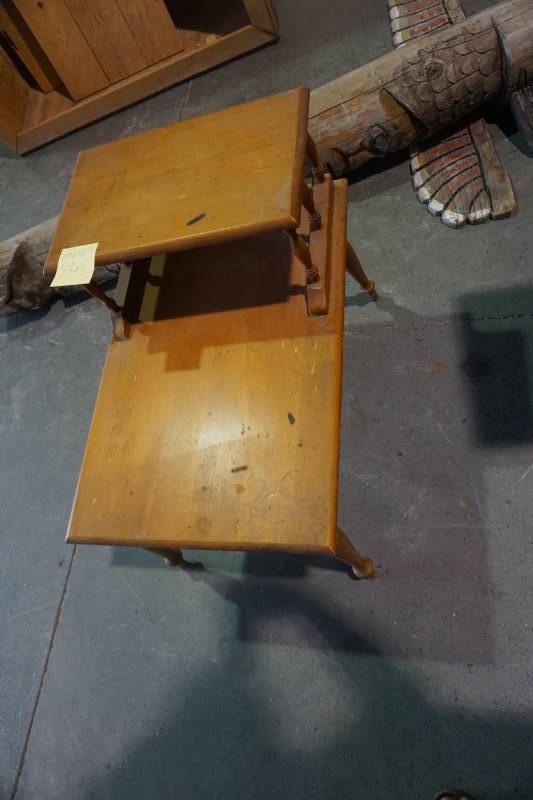 2 Level Wood End Table
