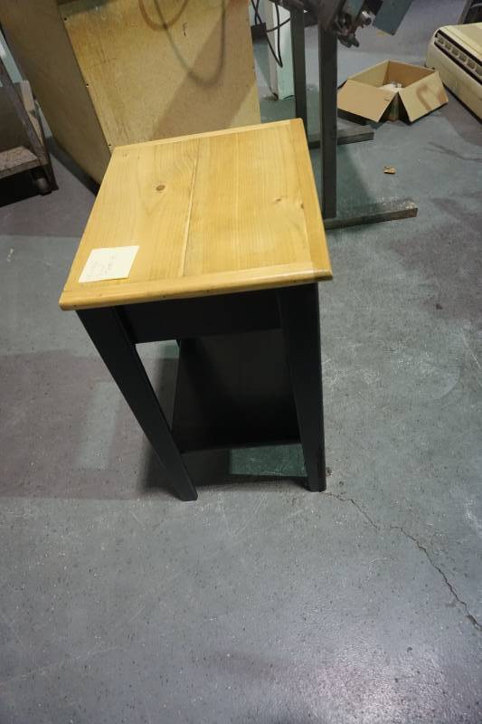 Night Stand With Natural Wood Colored Top