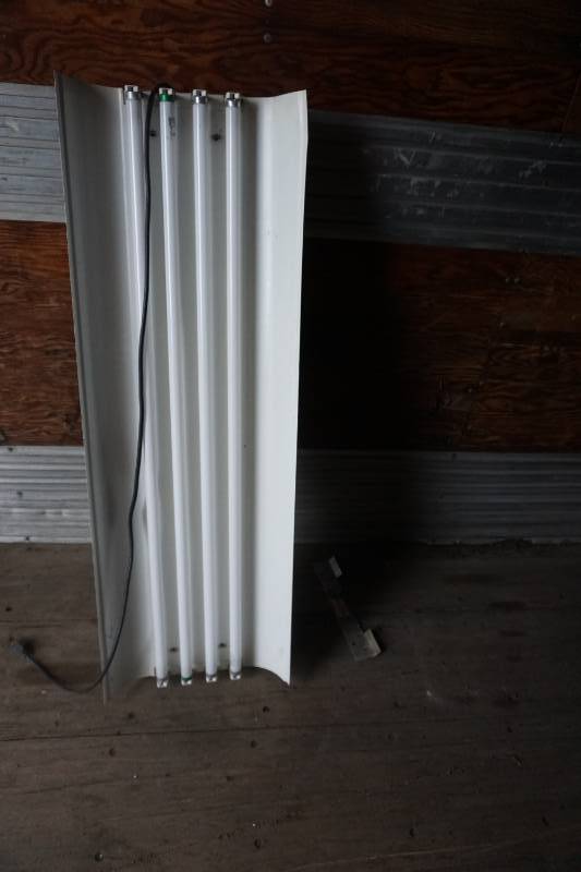 4 - 4 Bulb Fluorescent Hanging Shop Light