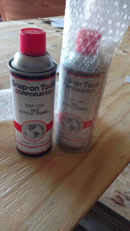 2 brand new Snap On Red Acrylic Enamel cans