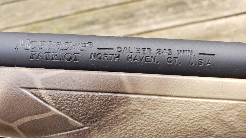 lot 8 image: Brand New in Box Mossberg Patriot Super Bantam 243 Win Bolt-Action Rifle