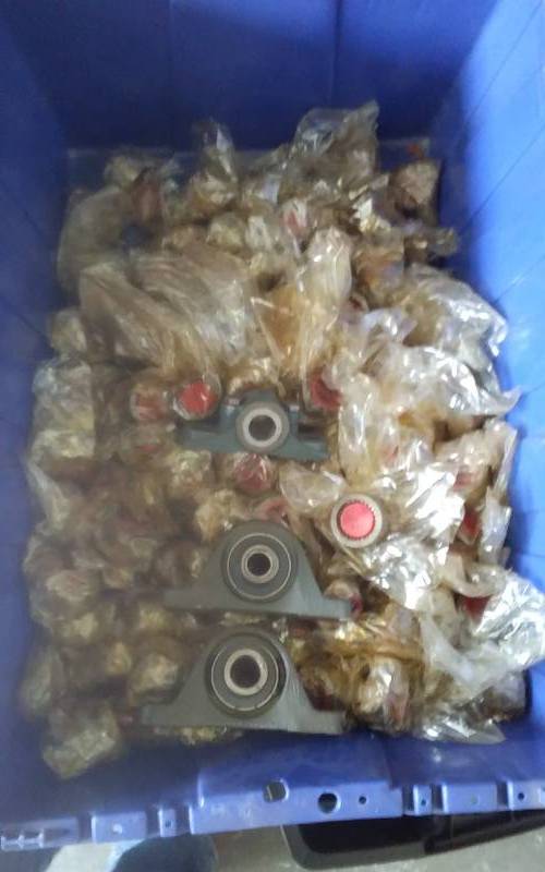 lot 25 image: Tote With Assorted Bearings