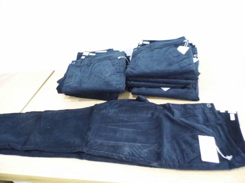 12 Pair Black Coruroy Pants