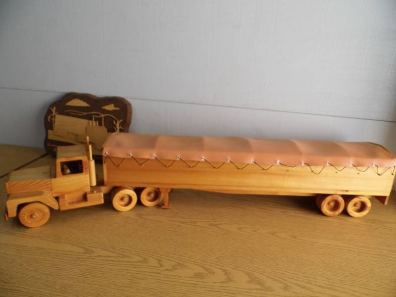 Wooden Semi - Plaque