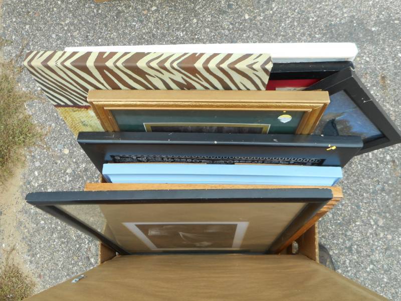 lot 28 image: Framed Art Lot (pink #16)