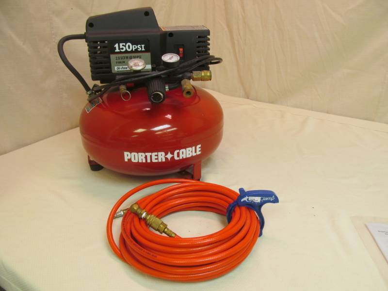 lot 6 image: Porter Cable Pancake compressor