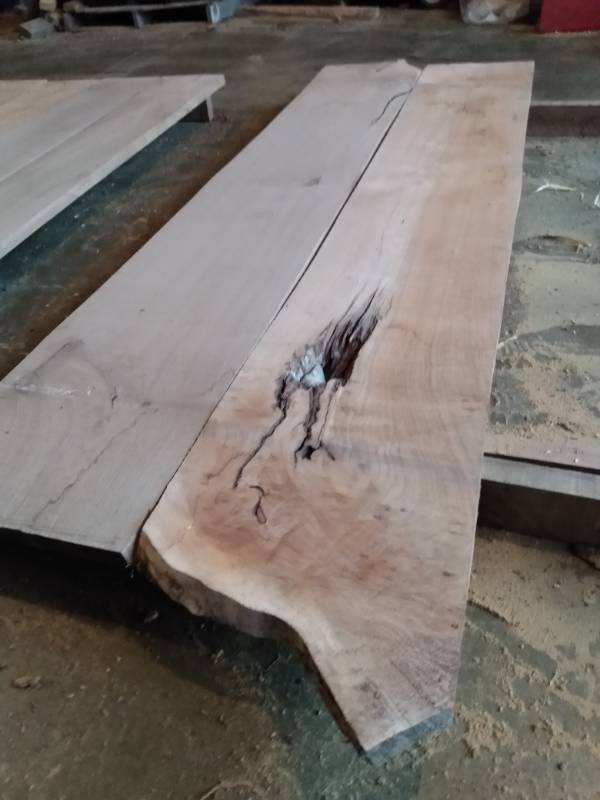 Lot of (2) Wide Walnut Tabletop Boards