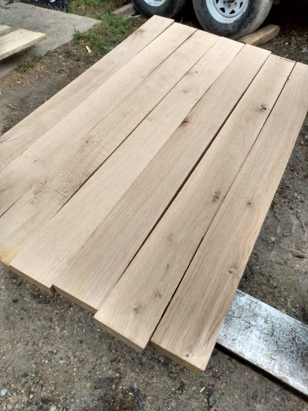 Lot of (7) White Oak Dimensional Quarter Sawn Boards