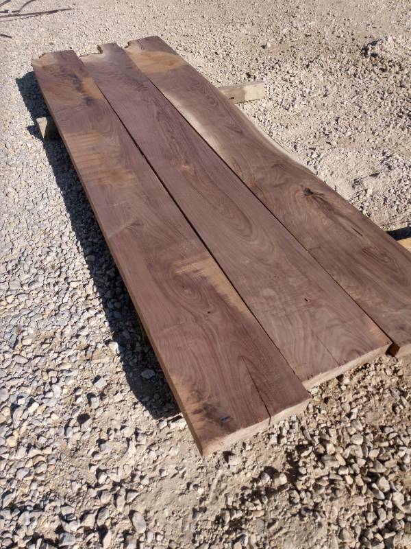 Lot of (3) Walnut Tabletop Slab Boards