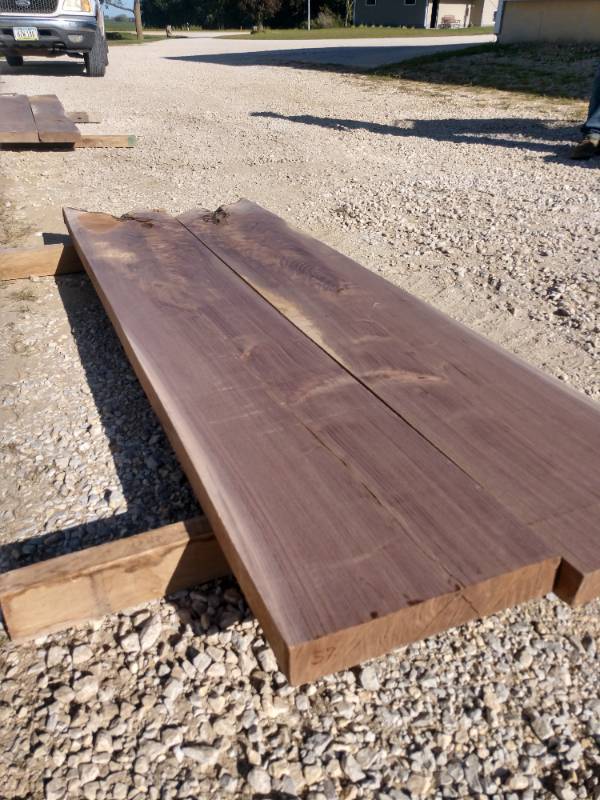 Lot of (2) Walnut Tabletop Slab Boards