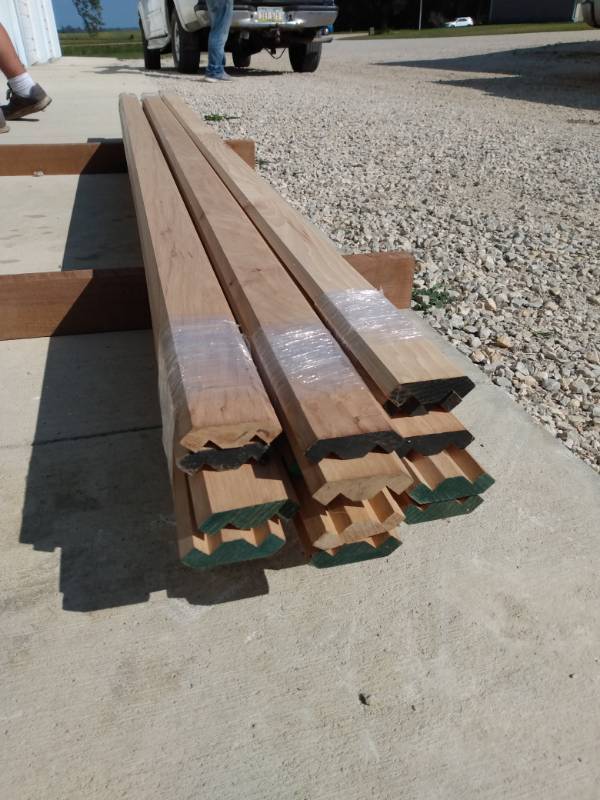 Lot of (15) Hickory Notched Shaker Molding