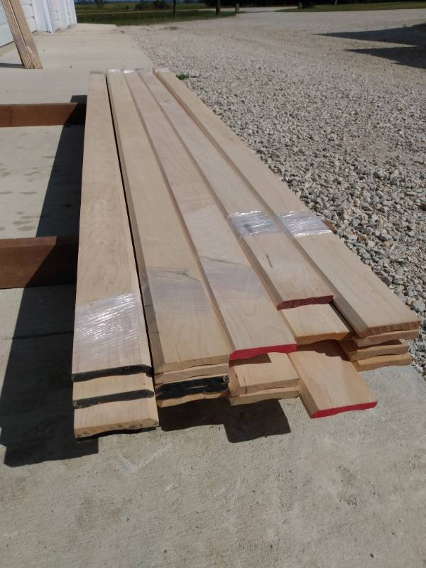 Lot of (25) Maple Baseboard