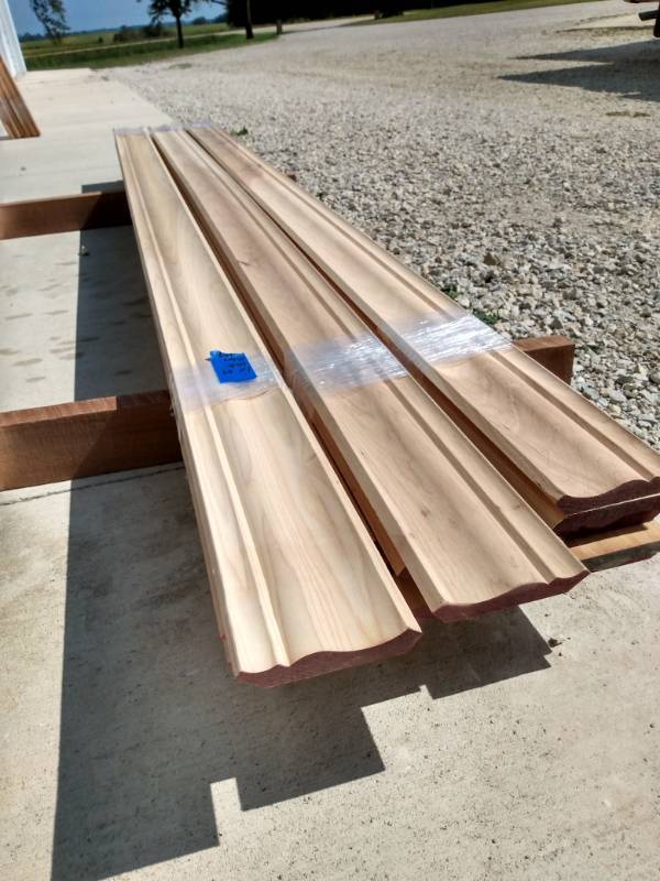 Lot of (15) Hickory Large Crown Molding