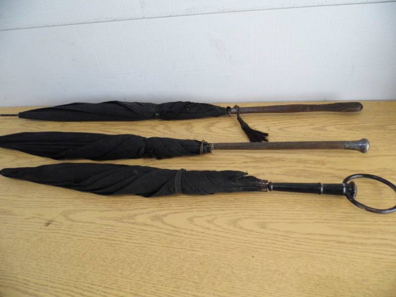 Lot of 3 Antique Umbrellas