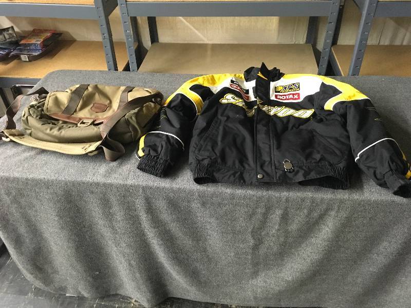 lot 222 image: Ski- Doo Snowmobile Jacket (S) & Satchel
