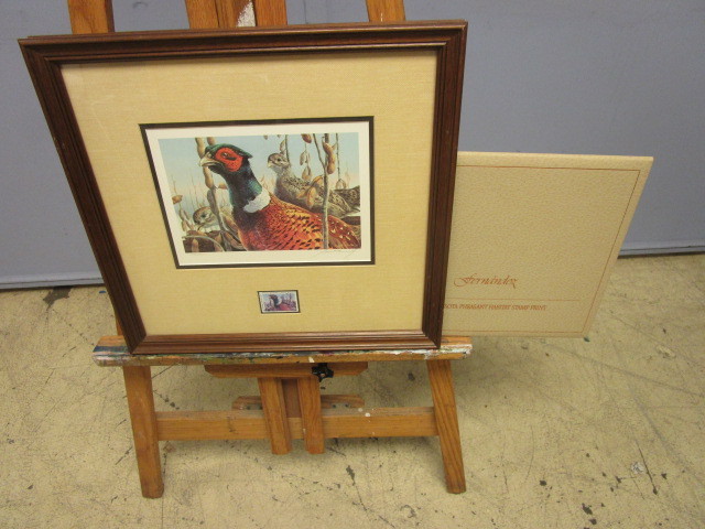 lot 342 image: FERNANDEZS 1984 MINNESOTA PHEASANT HABITAT STAMP PRINT, SIGNED