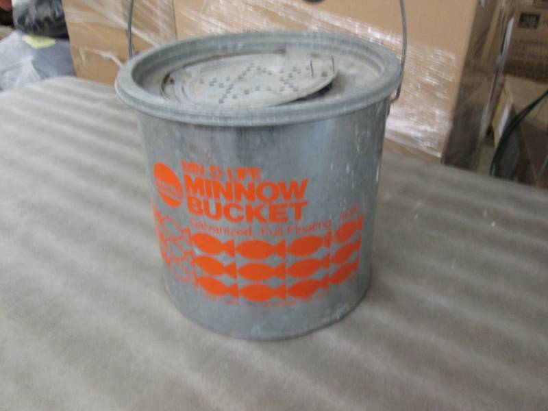 lot 1 image: Galvanized Minnow Bucket...