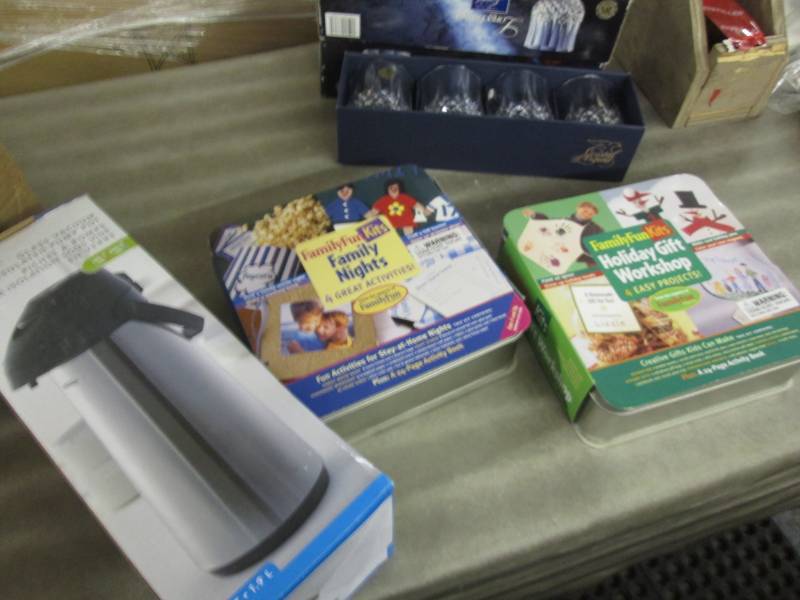 lot 8 image: 2 Family Fun Kits, 8 Crystal Glasse...