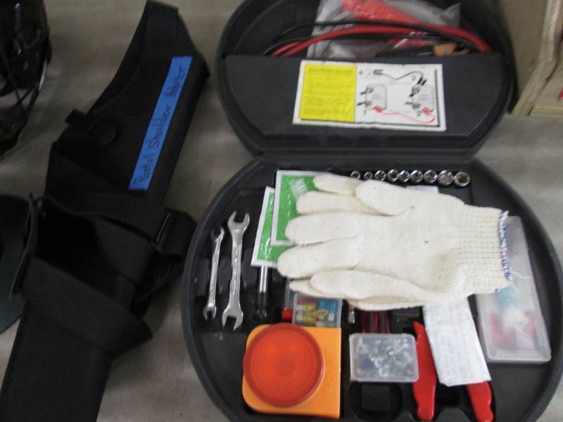 lot 11 image: Car Jump Set, Pistol Holster...