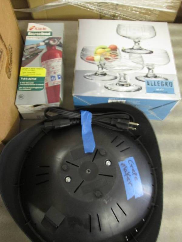 lot 34 image: Crepe Maker, Fire Extinguisher, Des...