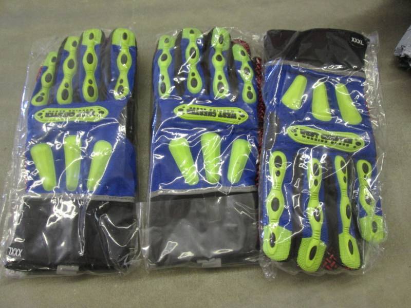 lot 144 image: 3 pr XXXL Work Gloves...