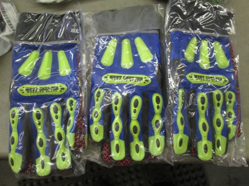 lot 166 image: 3 pr XXXL Work Gloves...