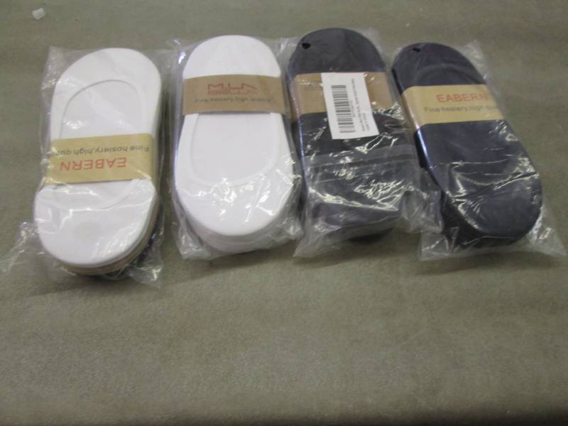lot 180 image: 4- 6pks Ladies Summer Socks...