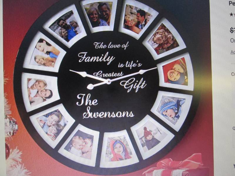lot 193 image: Personalized Wall Clock- open box, ...