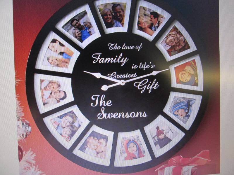 lot 194 image: Personalized Wall Clock- open box, ...