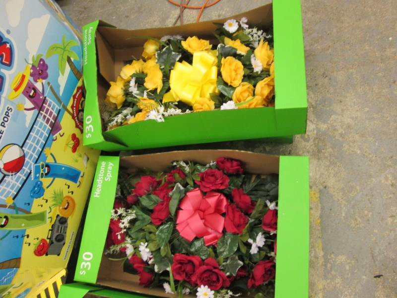 lot 209 image: 2 Headstone Sprays...