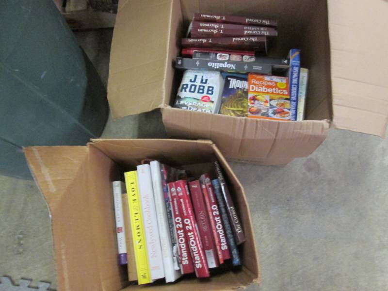 lot 272 image: 2 Boxes Assorted Books- several coo...