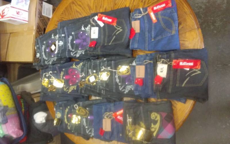lot 9 image: Lot Of Assorted Jr & Miss Denim Shorts & Pants