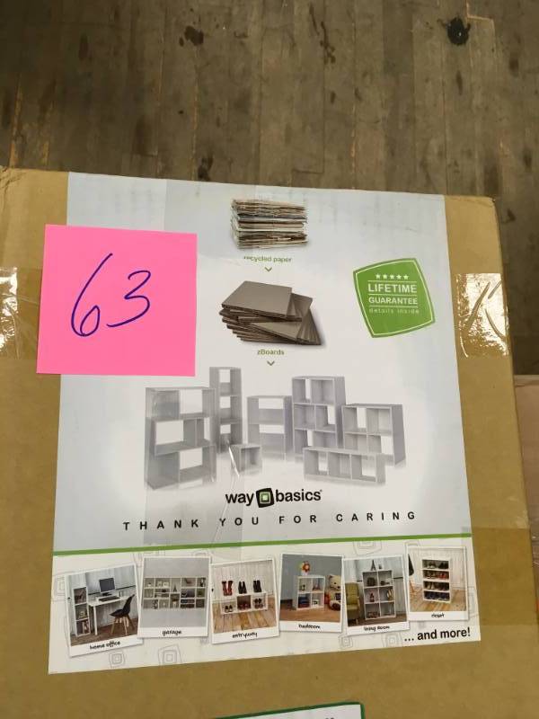 lot 63 image: Way Basics 2-SHELF 819767013877 Eco Computer Laptop Desktop Monitor Riser  in good condition